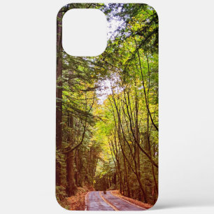 Wet Road Through Green Trees in Humboldt Autumn iPhone 12 Pro Max Case
