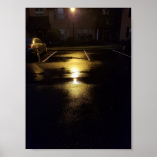 Wet Streets & Street Lights Poster