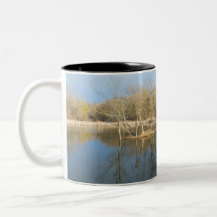 Wetlands Reeds and Trees in West Saint Paul Two-Tone Coffee Mug