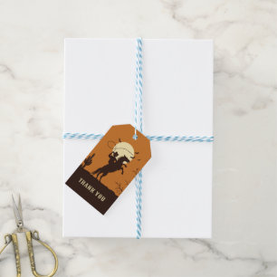 wetsern halloween thank you gift tags