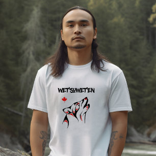 Wet'suwet'en Howling Wolf Haida Style Tattoo Color T-Shirt