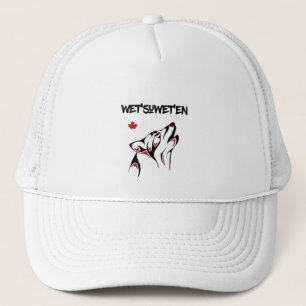 Wet'suwet'en Howling Wolf Haida Style Tattoo Colou Trucker Hat