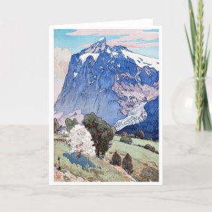 Wetterhorn, Hiroshi Yoshida, Woodcut Holiday Card