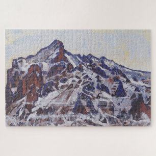 Wetterhorn Mountain (Snowy Winter Landscape) Jigsaw Puzzle