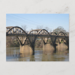 Wetumpka Bridge Alabama Riverfront Photography Postcard