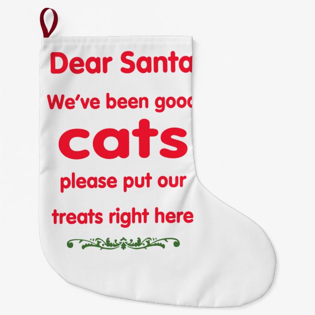 We've been good cats large christmas stocking (Front)