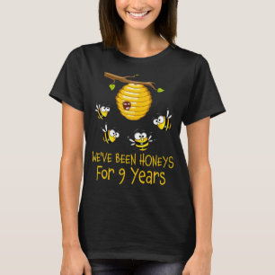 We've Been Honeys For 9 Years 9th Wedding Annivers T-Shirt