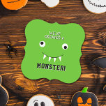 "We've Created A Monster" Halloween Baby Shower Paper Coaster<br><div class="desc">Celebrate in style with these fun and very trendy baby shower paper coasters. The design is easy to personalise with your special event wording and your guests will be thrilled when they see these fabulous paper coasters. Matching items can be found in the collection.</div>