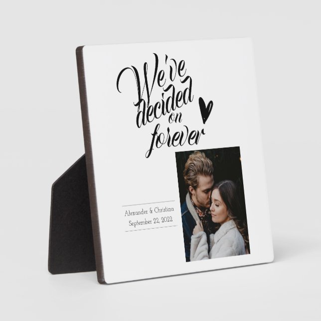 We've Decided on Forever Personalised Couples Plaque (Front)