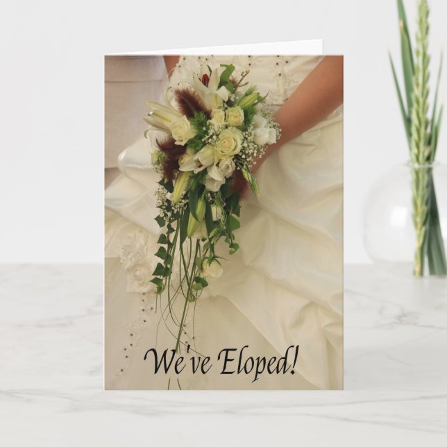 We've eloped Announcement (Front)