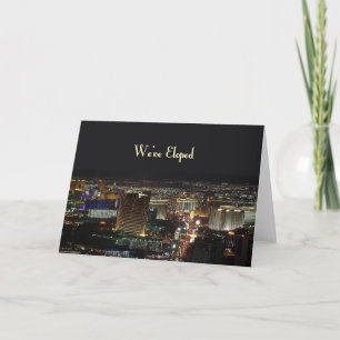 We've Eloped Las Vegas Announcement Card