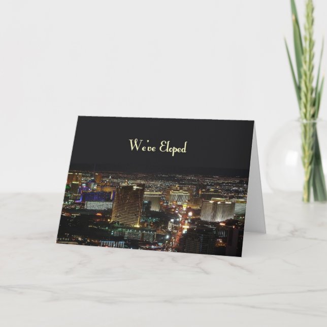 We've Eloped   Las Vegas Announcement Card (Front)