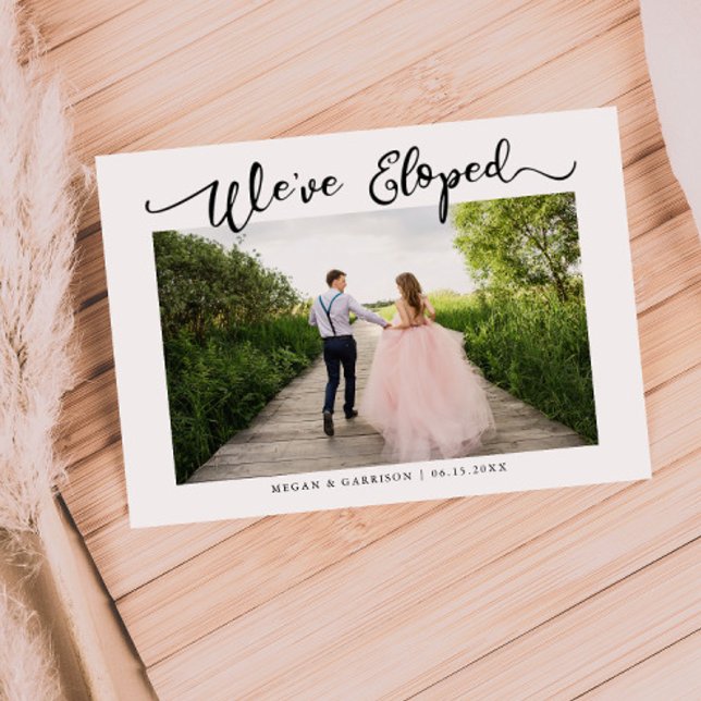 We've Eloped Script Wedding Multi Photo Announcement (Creator Uploaded)