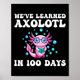 We've Learned Axolotl In 100 Days School Teachers  Poster