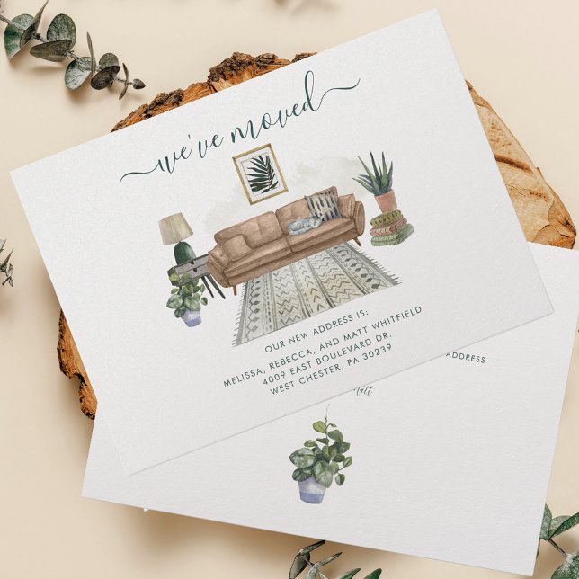 We've Moved Address Moving Announcement (We Have Moved Boho Chic Moving Announcement Change of Address)