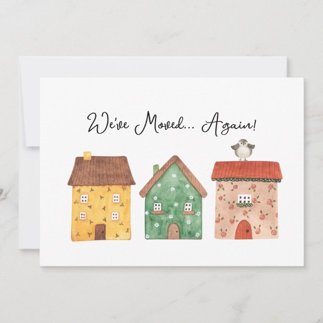 We've Moved Again Funny New Address Moving Card (Front)