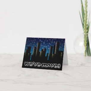 we've moved announcement : cityscape