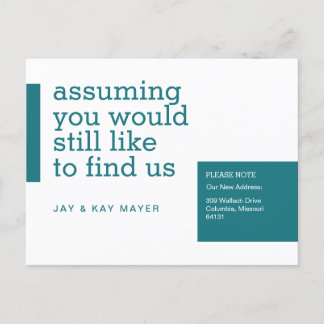 We've Moved Announcement Postcard