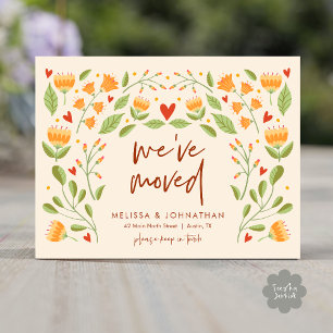 We've Moved, Autumn New Home Announcement  Postcard
