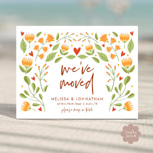 We've Moved, Autumn New Home Announcement Postcard