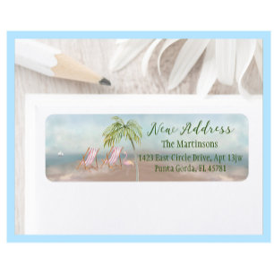 We've Moved Beach New Address Moving Return Label