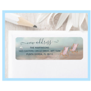 We've Moved Beach New Address Moving Return Label