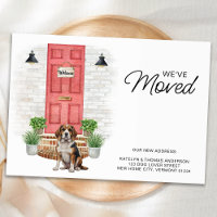 We've Moved Beagle Red Door Dog Moving