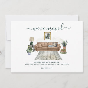 We've Moved Boho Watercolor Moving Announcement