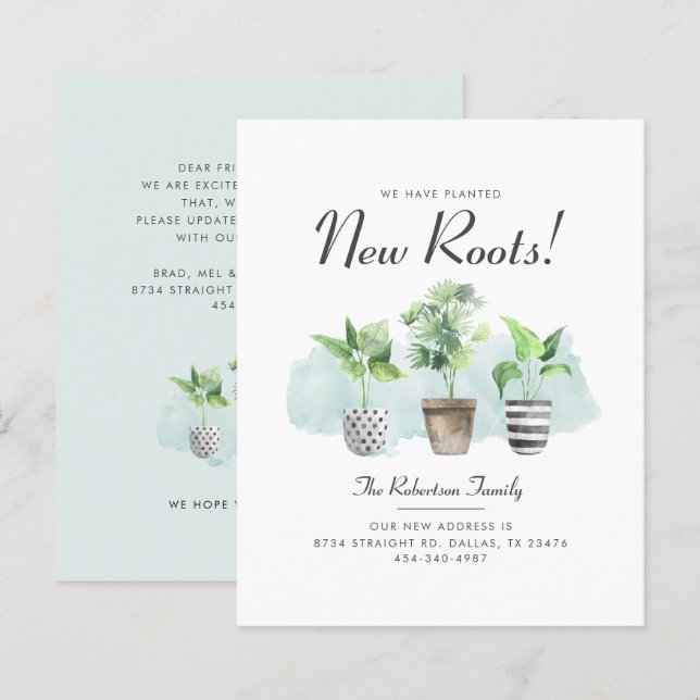 We've Moved Botanical Moving Announcement (Front/Back)