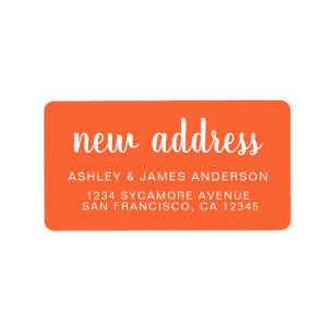We've Moved Bright Yellow New Address label