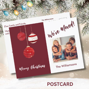 We've Moved Budget Photo Ornaments  Announcement Postcard