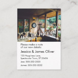 We've Moved Card w/ Home Interior Photo
