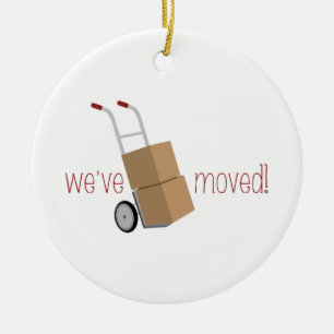 We've Moved! Ceramic Tree Decoration
