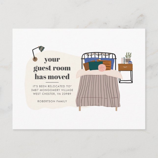 We've Moved Change of Address Boho Moving Announcement Postcard (Front)