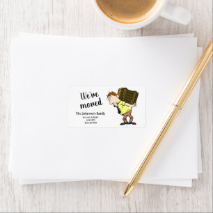 We've moved change of address label