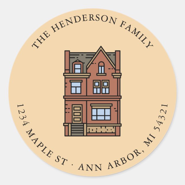 We've Moved Change of Address Moving Announcement  Classic Round Sticker (Front)