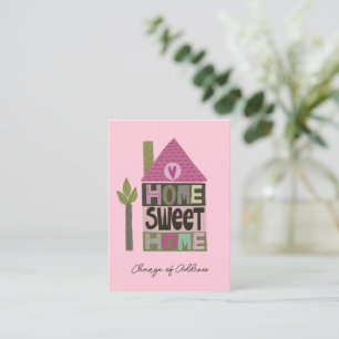 We've moved change of address whimsical lettering  enclosure card