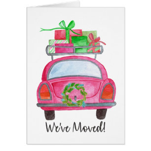 We've Moved Christmas Car