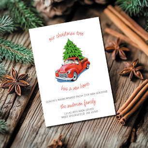 We've Moved Christmas Card New Address Old Truck