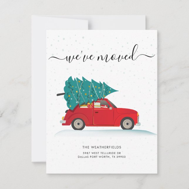 We've Moved Christmas Holiday Moving Announcement (Front)