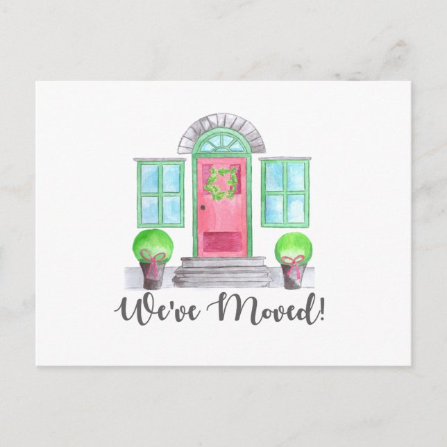 We've Moved! Christmas home Postcard (Front)