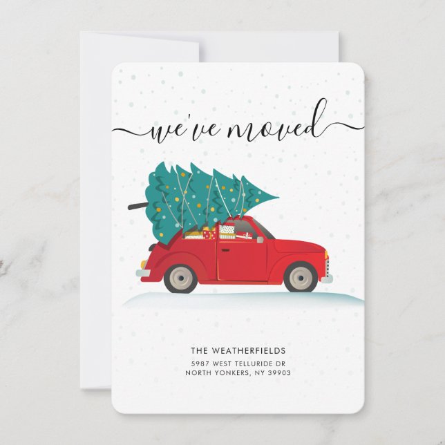 We've Moved Christmas Moving Holiday Card (Front)