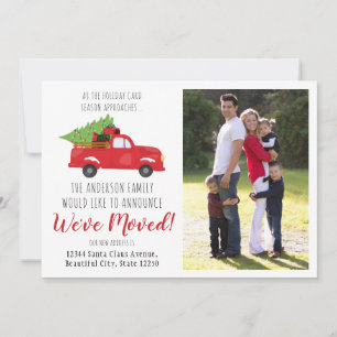 We've Moved Christmas Truck Photo Holiday Moving Announcement