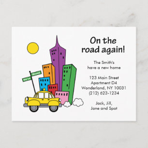 We've Moved Cityscape - Postcard