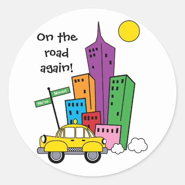 We've Moved Cityscape - Sticker (Front)