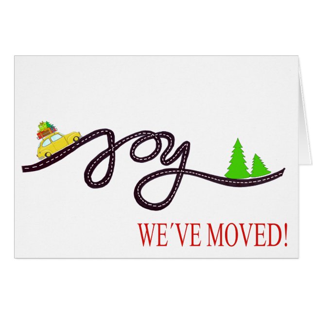 We've Moved  Classic Christmas Car (Front Horizontal)