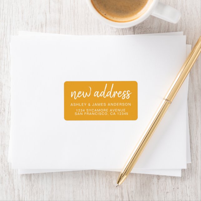 We've Moved Classic Yellow New Address Label (Insitu)
