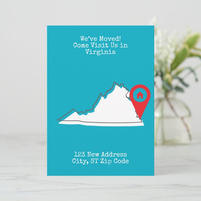 We've Moved! Come Visit Us in Virginia Announcement (Standing Front)