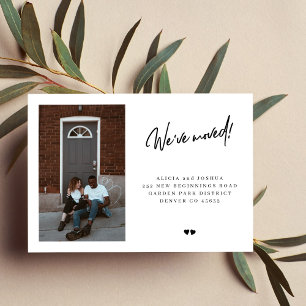 We've moved custom photo modern simple moving announcement
