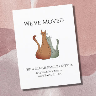 We've Moved Cute Cats Moving Announcement Postcard